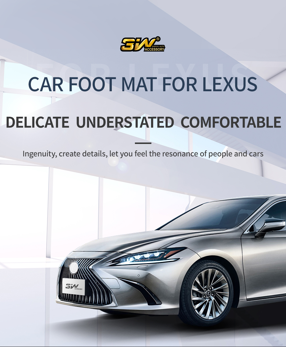 Thảm lót sàn xe ô tô dành cho LEXUS NEW ES 2018- Nhãn hiệu Macsim 3W chất liệu nhựa TPE đúc khuôn cao cấp - màu đen