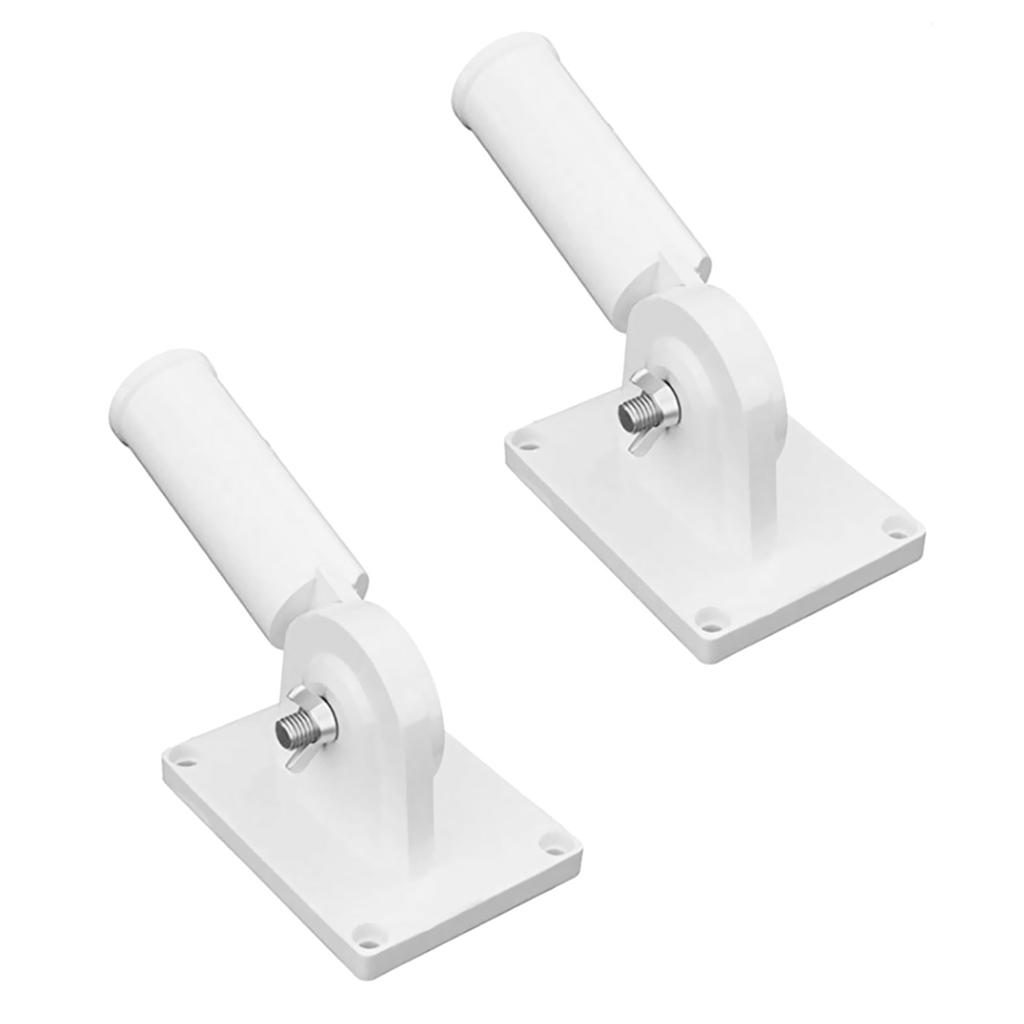2 Chiếc 180 Deg Túi Cầm Có Thể Điều Chỉnh Bằng Kim Loại Và Nhựa Cột Cờ W/Ốc Vít