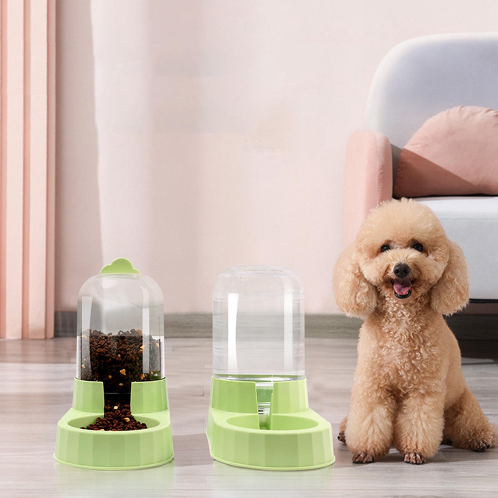 Automatic Pet Feeder Food Dispenser Feeding Station Pet Feeding Bowl Cats Feeder Container for Small Medium Dogs Cats Pet Supplies Household