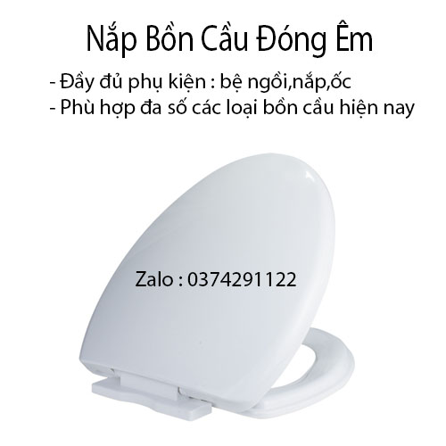 Nắp Bồn Cầu Rơi Êm Cho Bệt Két Rời,Liền Khối Viglacera,Dococera,Caesar,Thiên Thanh,Long Hầu,Cosani,Hảo Cảnh,...