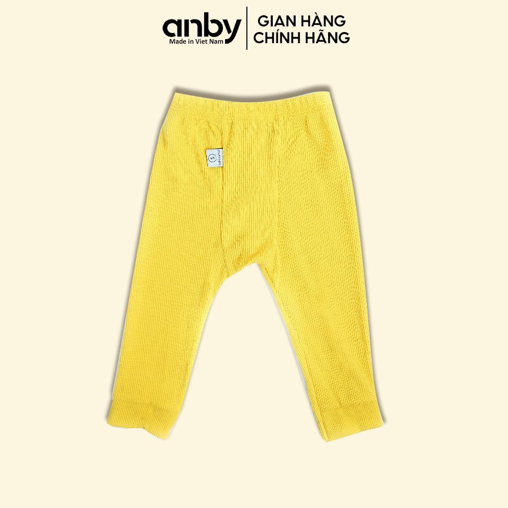 Quần dài cho bé trai gái từ 0 đến 5 tuổi ANBY chất liệu thun gân đáp đũng chuyên dùng đóng bỉm