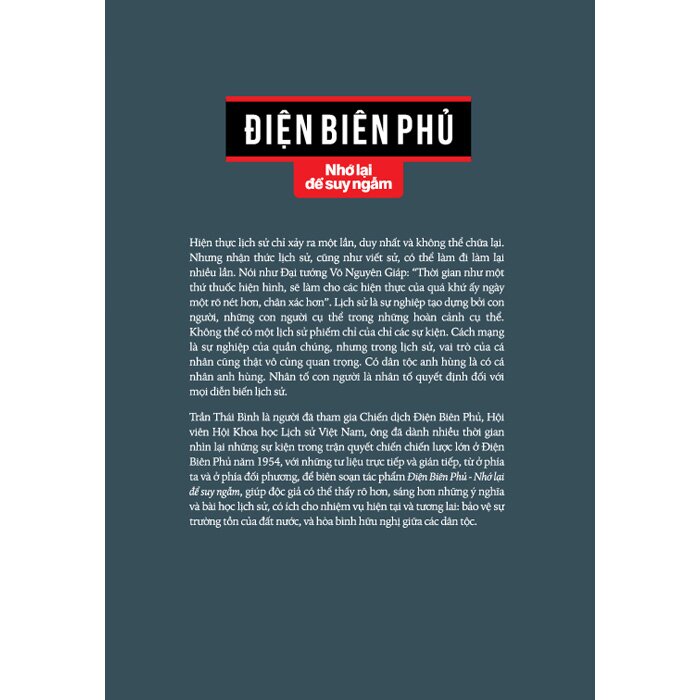 Điện Biên Phủ - Nhớ Lại Để Suy Ngẫm