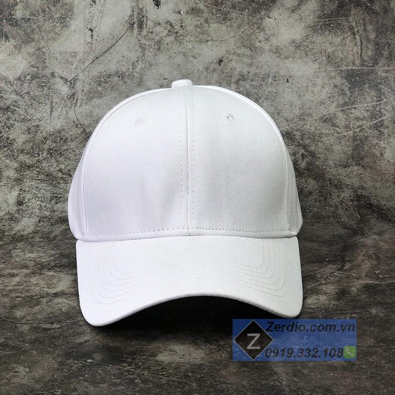 Mũ lưỡi trai trắng trơn CLASSIC P cao cấp cho cả nam và nữ