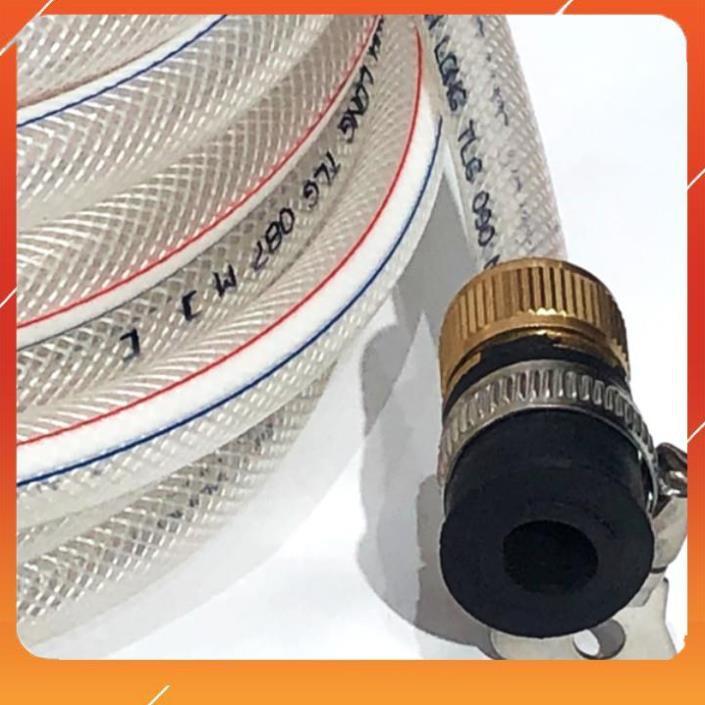 Bộ dây vòi xịt nước rửa xe,tưới cây .tăng áp 3 lần,loại 3m,5m 206701-2 đầu đồng,cút đồng,nối đ+ tặng túi đựng bút