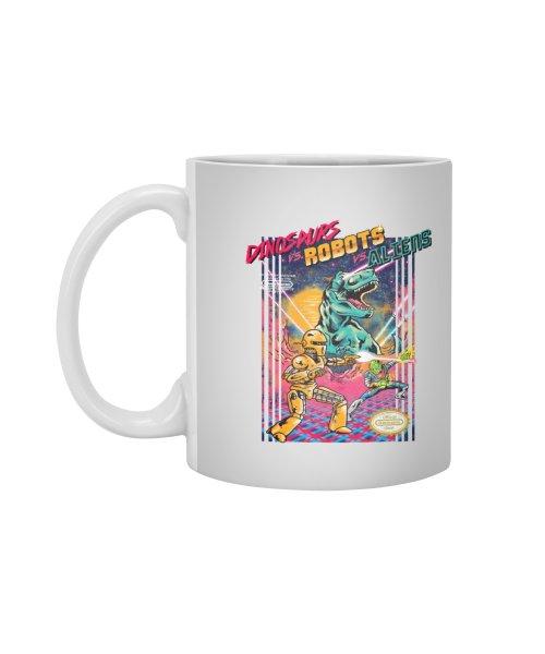 Ly Cốc Sứ Cao Cấp hình Dinosaurs vs. Robots vs. Aliens