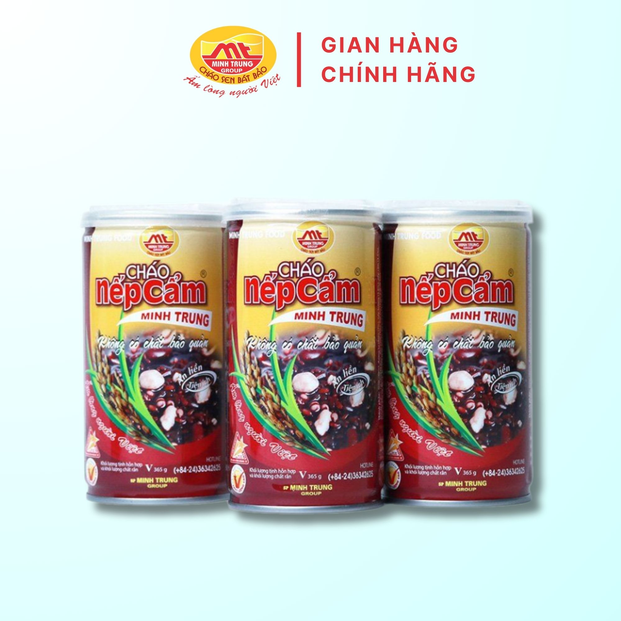 Cháo Nếp Cẩm Minh Trung Lốc 3 lon