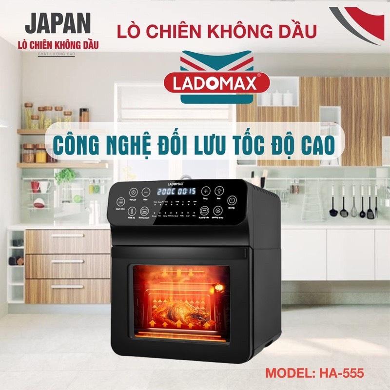 Nồi chiên không dầu Ladomax HA-555, dung tích 16L - Công nghệ đối lưu, công suất 1700W - Hàng chính hãng