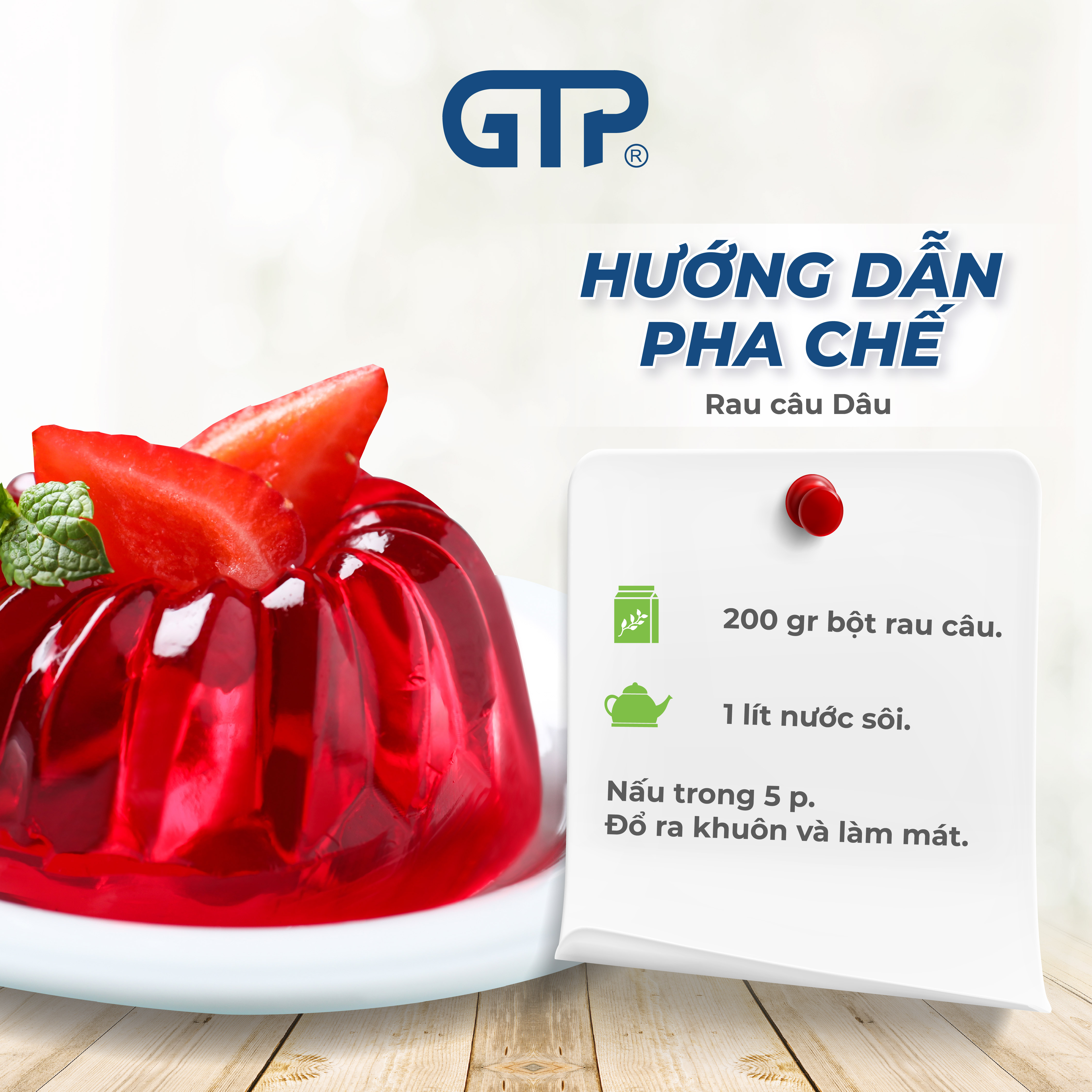 Bột Rau Câu hương Dâu, Bột rau câu giòn dẻo