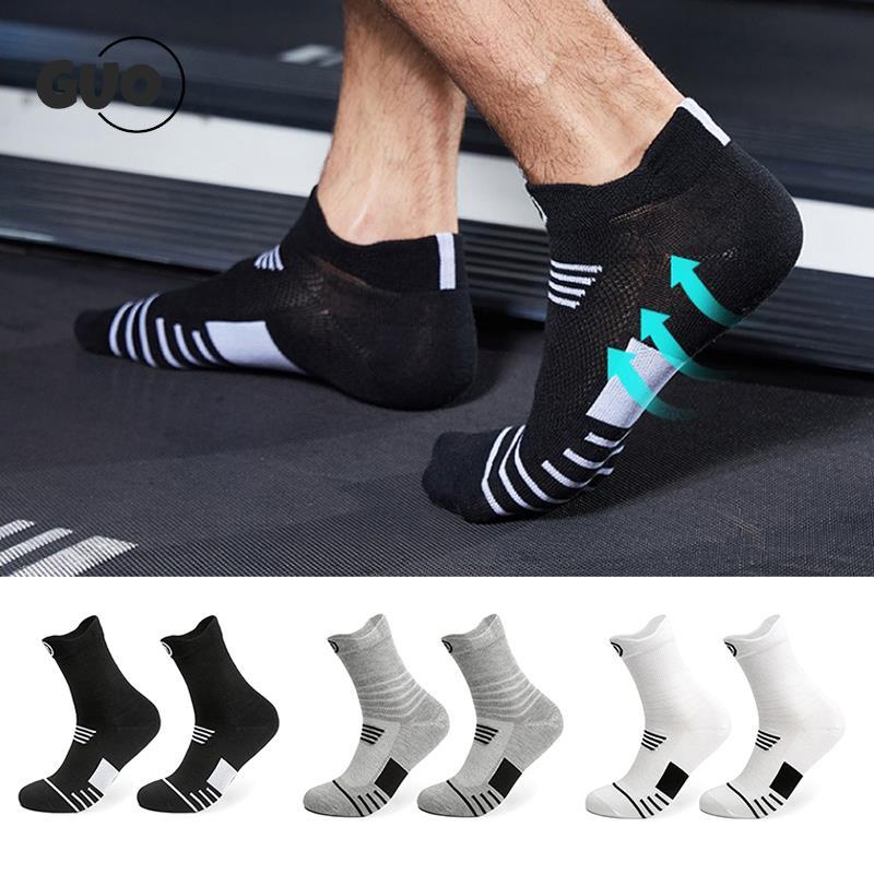 Unisex chuyên nghiệp ngoài trời Sport Cycling vớ bóng đá bóng đá bóng đá chạy bộ tất trekking nam nữ Color: White