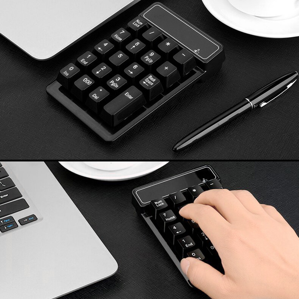 Bàn Phím Số 19 Phím Không Dây 2.4GHz Với Bộ Thu USB Chống Nước Cho Máy Tính Xách Tay
