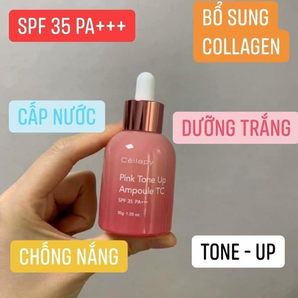 Serum Cellapy Pink Tone Up Ampoule SPF50+ Hàn Quốc Dưỡng Trắng Hồng 30ml