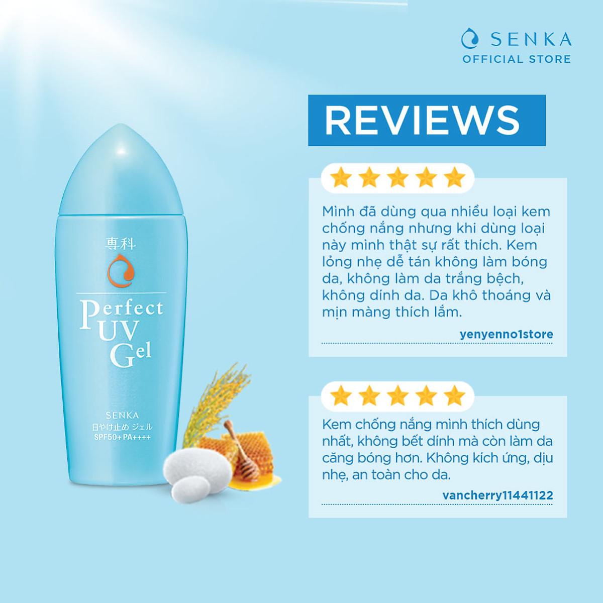 Gel Chống Nắng Senka Perfect UV Gel SPF 50+, PA++++ 41094