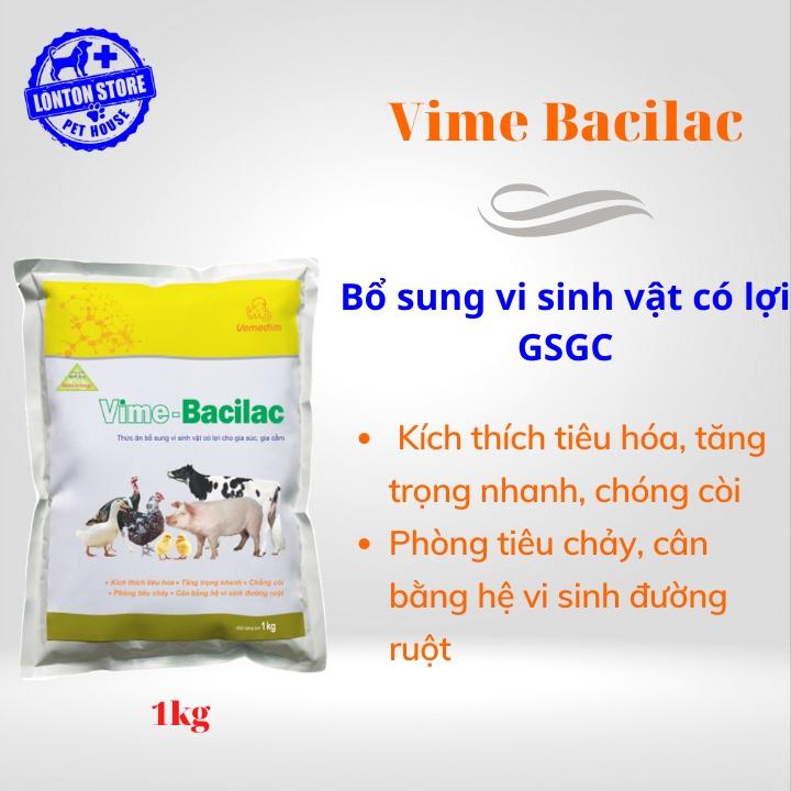 Vime Bacilac - Thức ăn bổ sung giúp tiêu hóa tốt, phòng tiêu chảy cho gia súc, gia cầm, gói 1kg