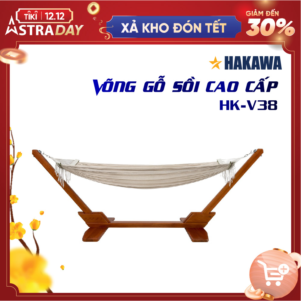 Võng Gỗ Sồi Tự Nhiên Phong Cách Hoàng Gia HAKAWA HK-V38