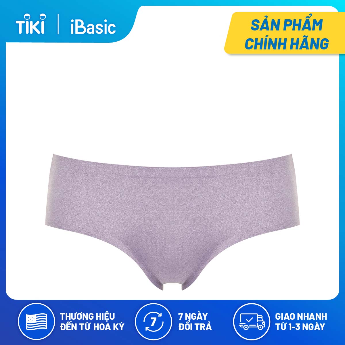 Quần lót nữ hipster không đường may phối ren lưới iBasic PANW029