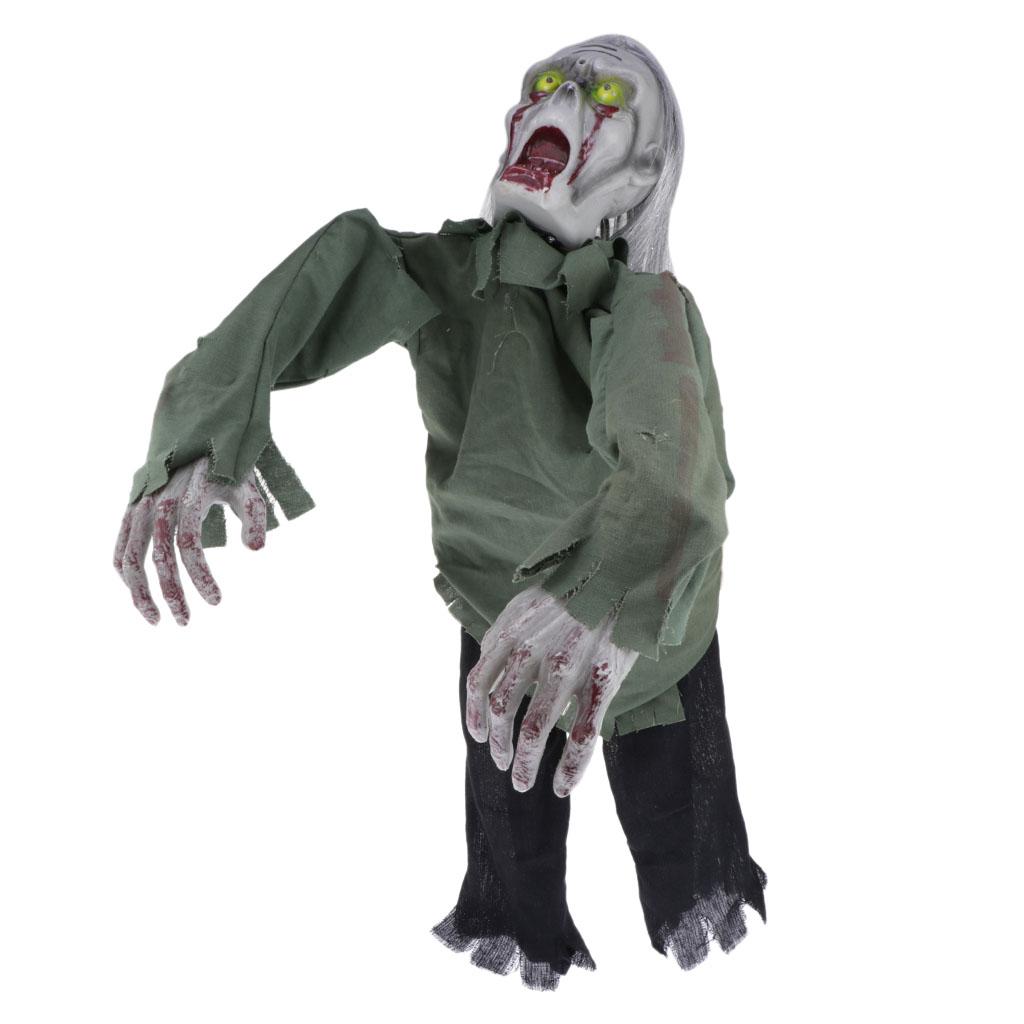 Scary Halloween Crawling Zombie Animated Haunted House Party Decoration Prop