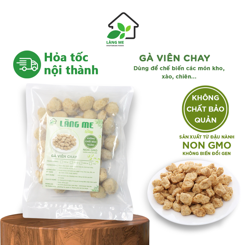Gà Viên Chay Loại Ngon  ( Thùng 10 kg ), Thực Phẩm Chay Ngon Thành Phần Tự Nhiên Không Chất Bảo Quản Không Biến Đổi Gen Sườn Non Chay Làng Me