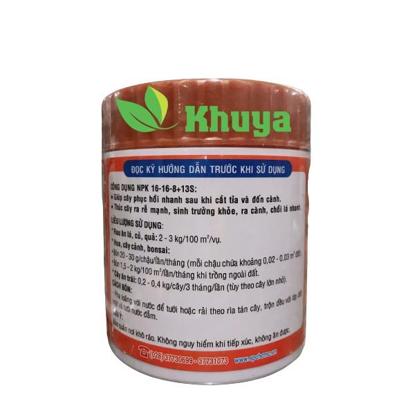 PHÂN NPK BỔ SUNG TRUNG LƯỢNG NPK 16-16-8+13S hủ 200gr CHUYÊN DÙNG RAU MÀU – HOA – CÂY CẢNH