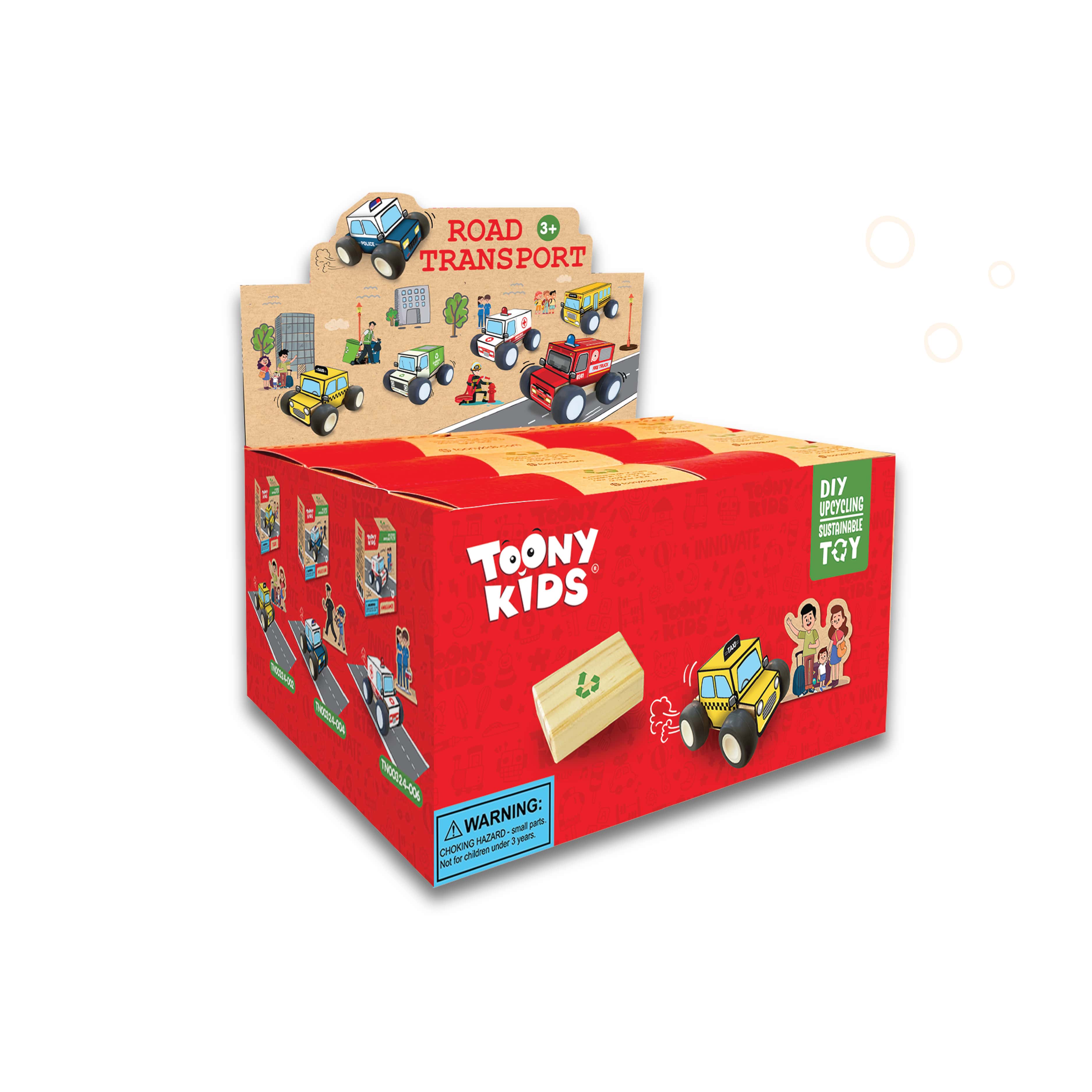 Bộ Đồ Chơi DIY TOONYKIDS Siêu Xe Tái Chế Road Transport Taxi TN00324-002 [Tặng Kèm Sticker