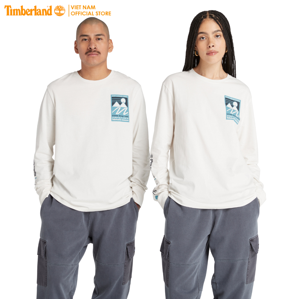 [Original] Timberland Áo Dài Tay All Gender Long Sleeve Signal Ridge Back Graphic T-Shirt TB0A27N4C7