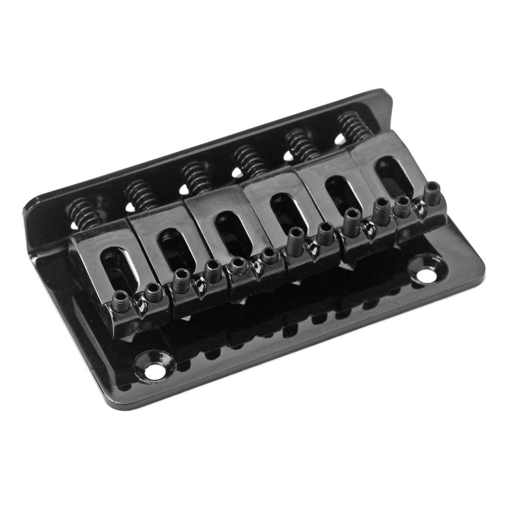 Baoblade Kim Loại Đàn Guitar Đuôi Cứng Cố Định Cầu Yên Ngựa cho 6 Dây Đàn Guitar Điện Đen