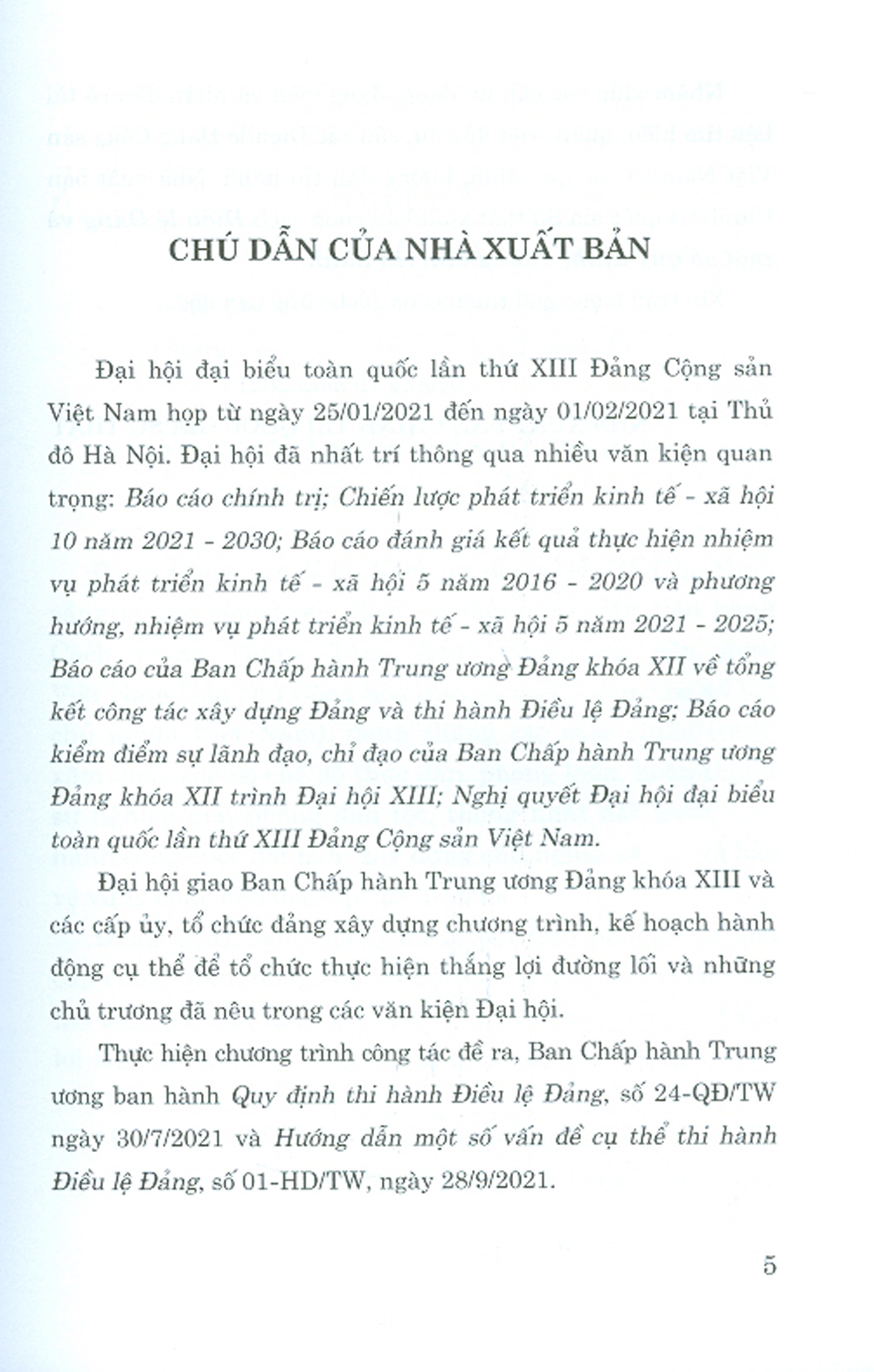 Sách Điều Lệ Đảng Và Một Số Quy Định Hướng Dẫn Thi Hành - NXB Chính Trị Quốc Gia Sự Thật