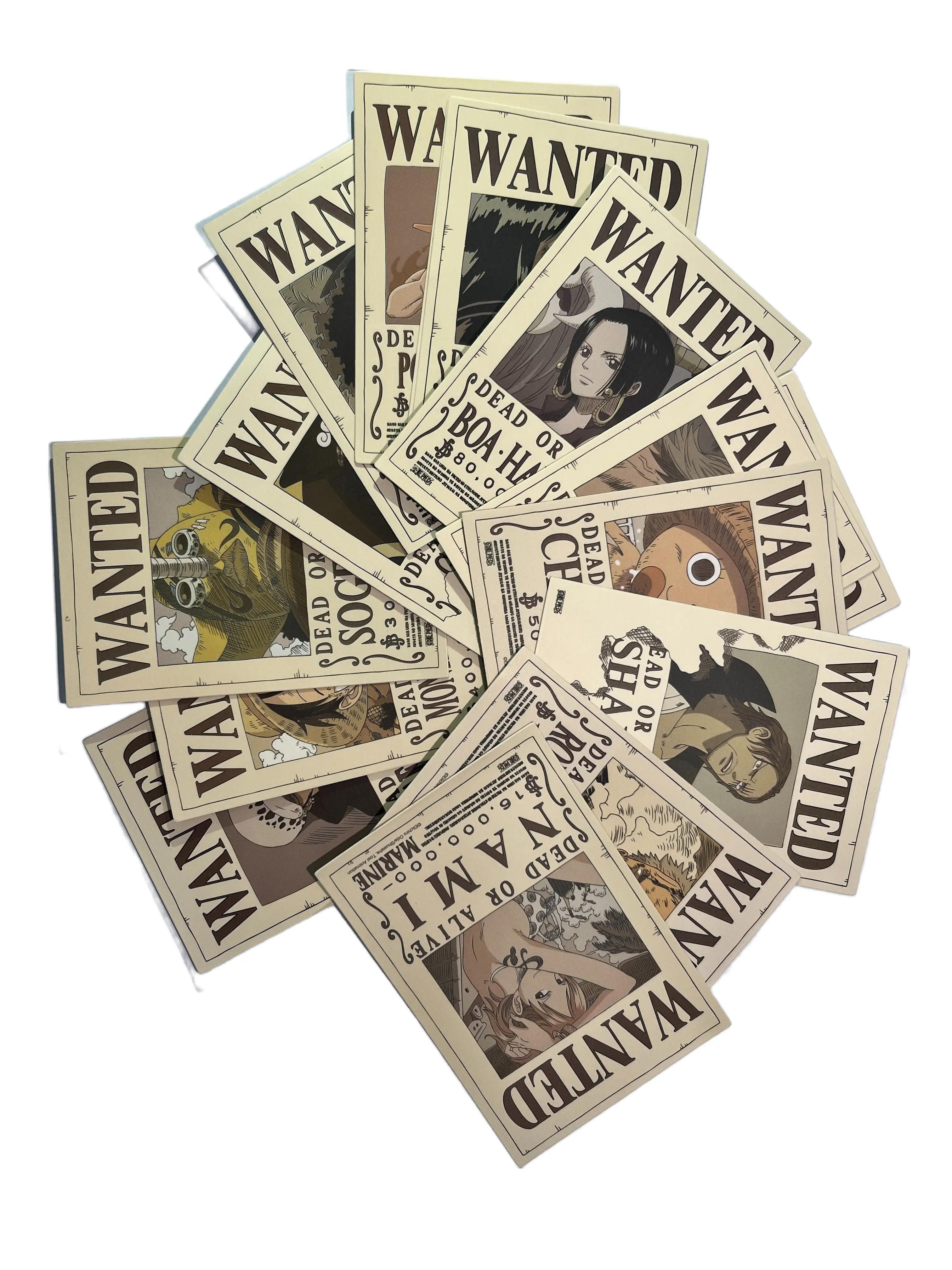Bộ 15 Sticker Wanted One Piece - Sản Phẩm Có Bản Quyền, Sản xuất Bởi Teenbox