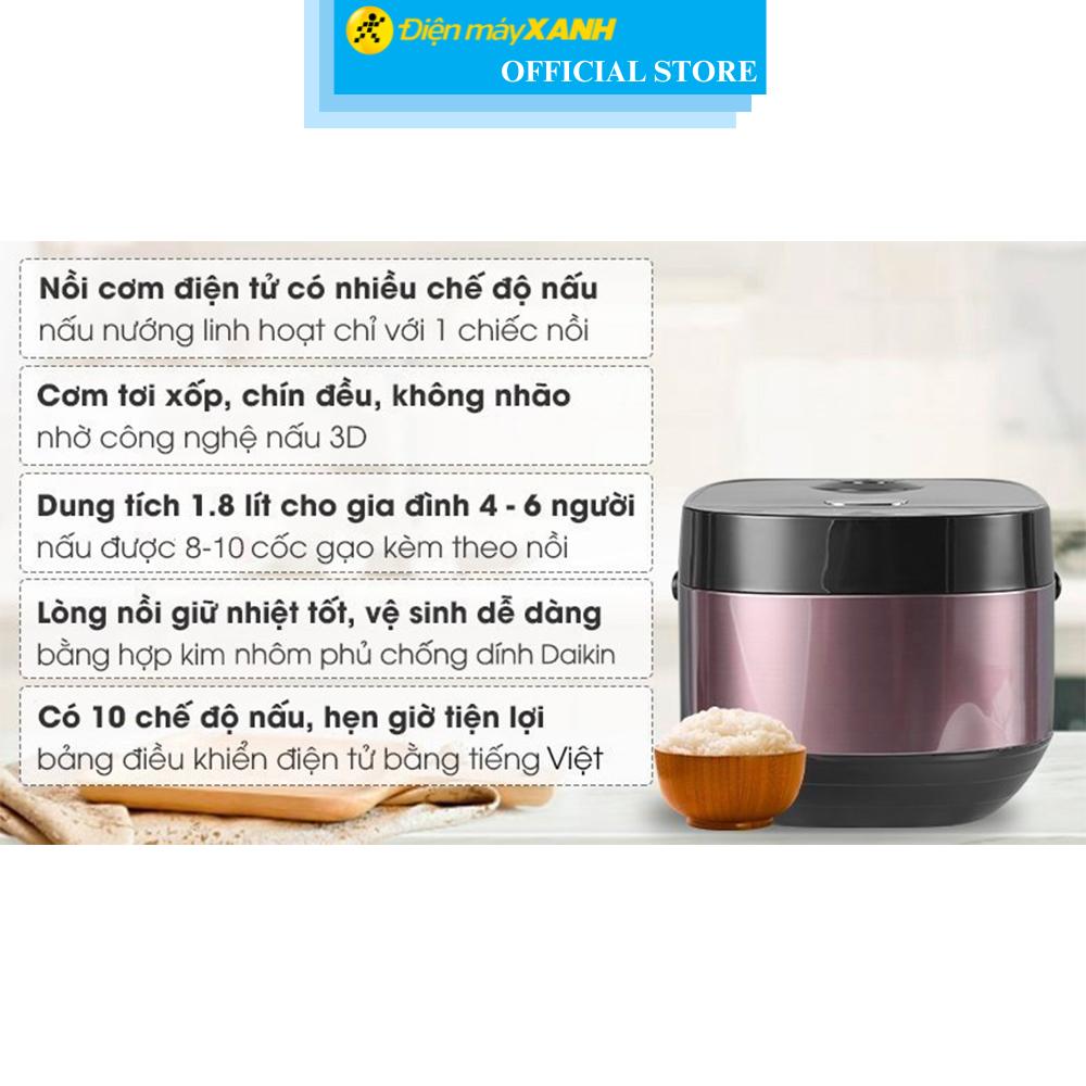 Nồi cơm điện tử AVA 1.8 lít TP40-CT01E - Hàng Chính Hãng