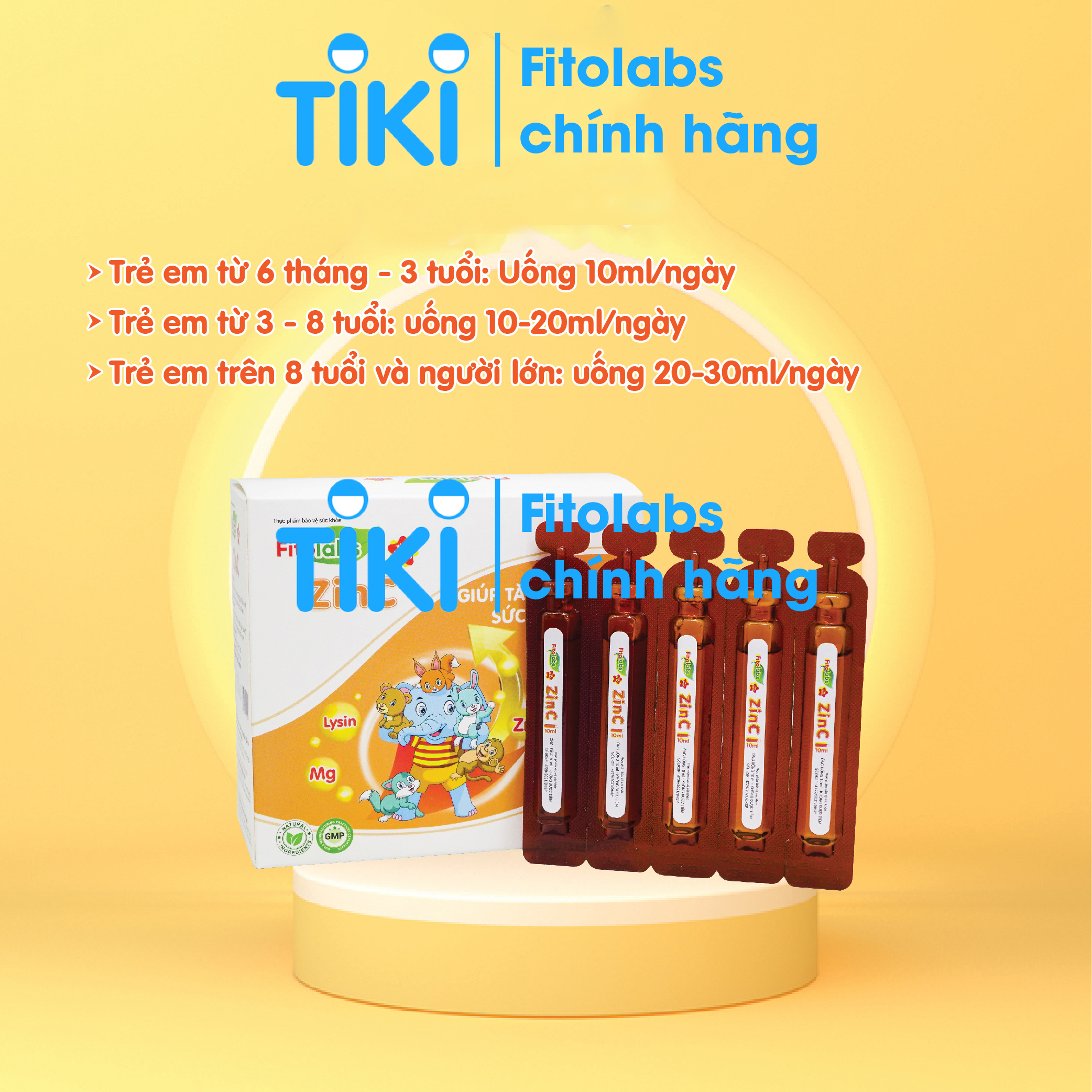 Fitolabs ZinC bổ sung kẽm cho bé giúp tăng sức đề kháng, kích thích ăn ngon miệng, tăng cường hấp thu chất dinh dưỡng