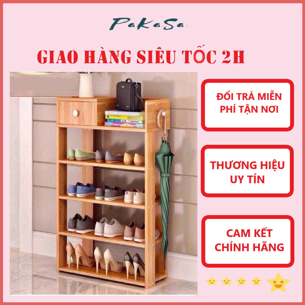 Kệ Gỗ Đựng Giày Dép 5 Tầng Hàng Cao Cấp - Chính Hãng