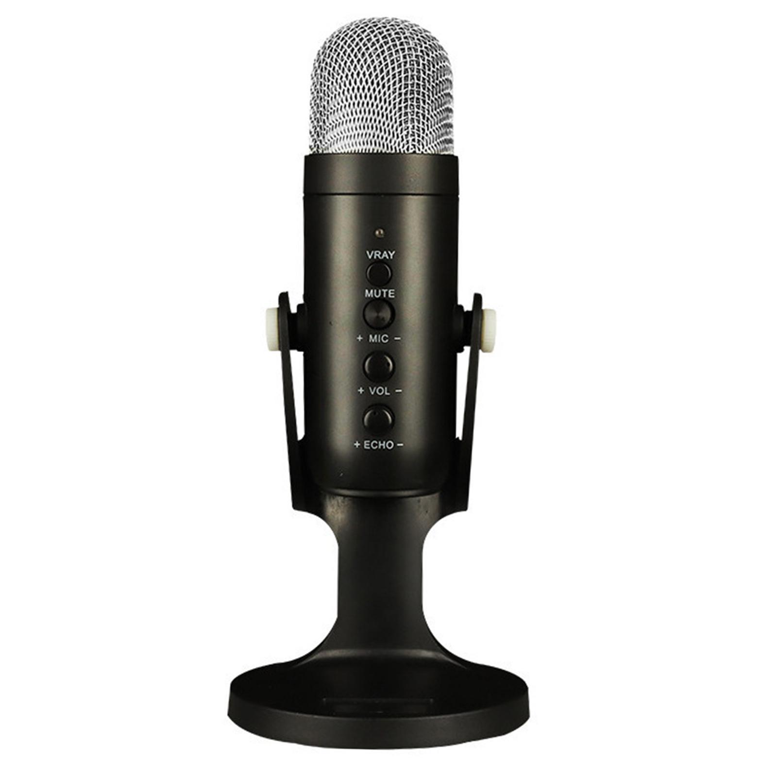 Condenser USB Microphone w/Stand for PC Laptop Gaming Studio Recording Chat