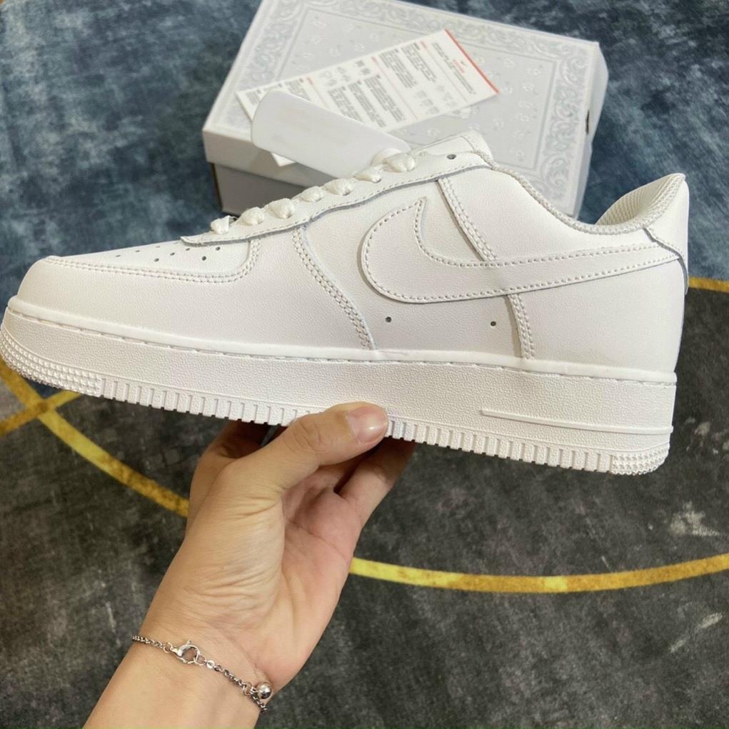 Hàng chất lượng Giày_Nike air force 1 trắng, Giày thể thao nam nữ AF1 full trắng đế air full phụ kiện