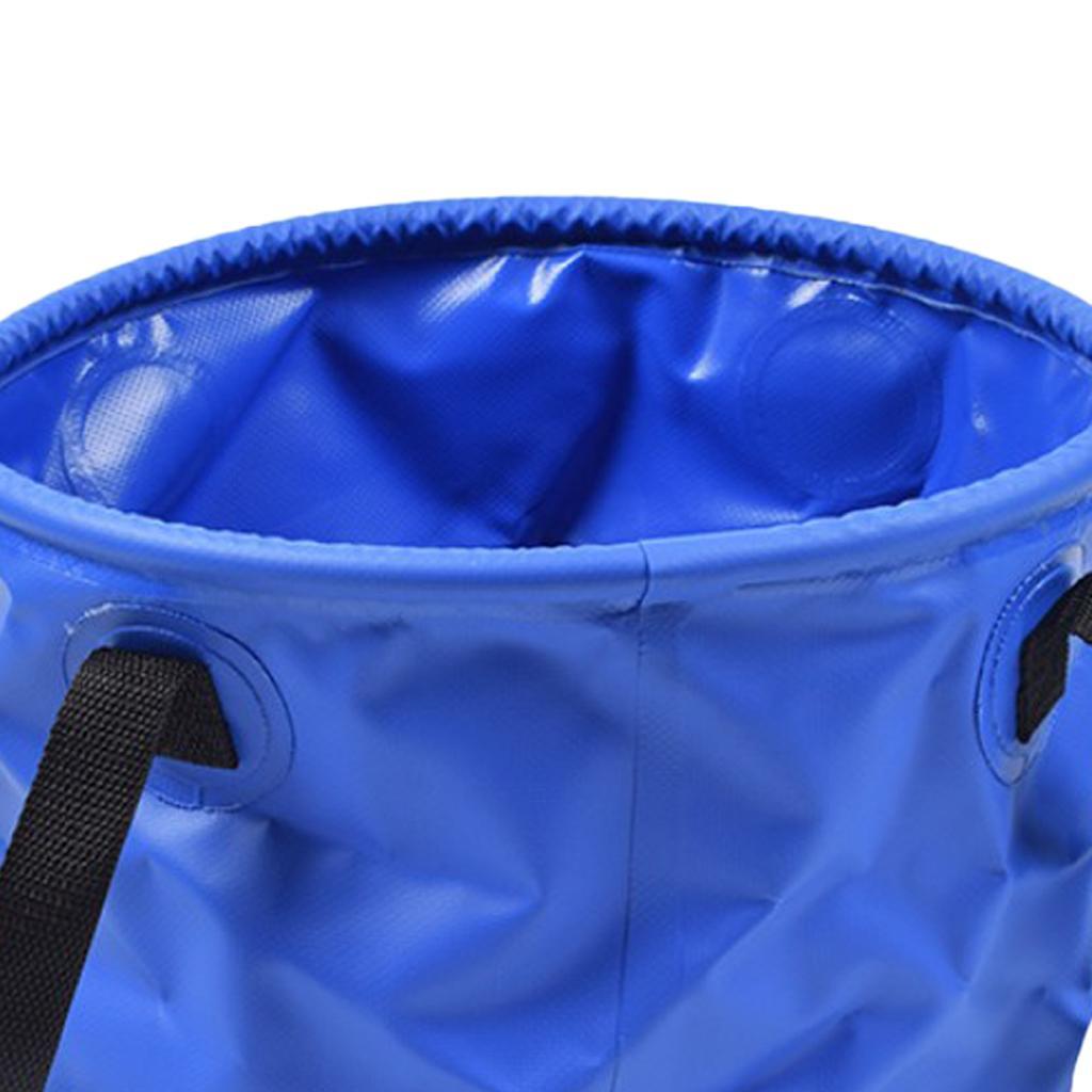 2pcs Collapsible Water Bucket Pail Wash Basin Outdoor Water Carrier Bag