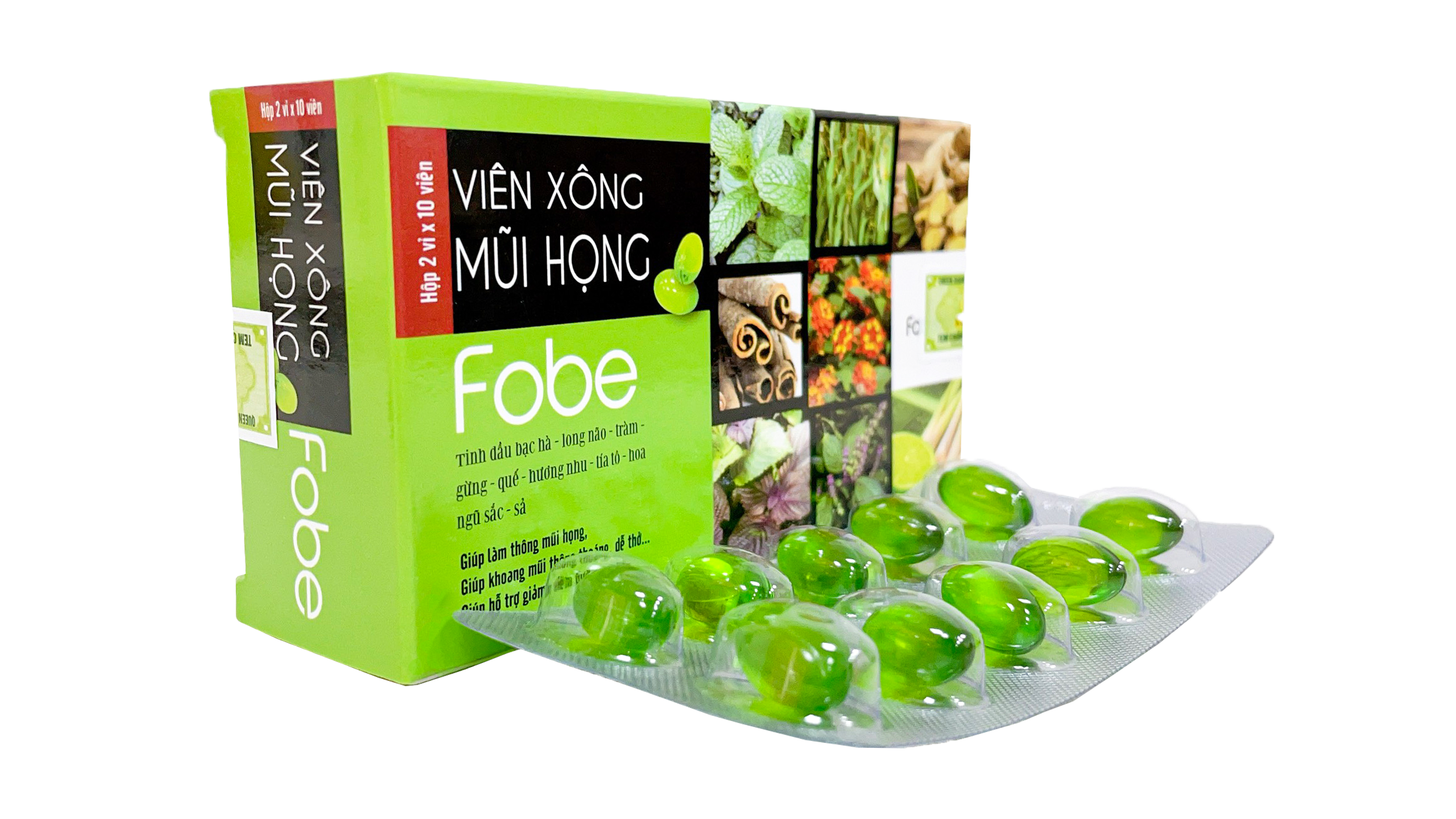 ( DATE 3/25 ) Viên Xông Giúp Thông Mũi Họng Giảm Nghẹt Mũi Sổ Mũi Tinh Dầu Hương Tràm ( Hộp 40 viên )