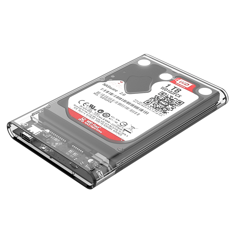 Hộp Đựng Ổ Cứng Di Động HDD Box 2.5 ORICO 2139C3-G2 USB3.1 Gen2 Type-C/2.5 Nhựa Trong Suốt - Hàng Chính Hãng