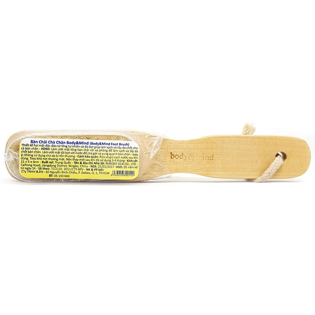 Bàn Chải Chà Chân Body&Mind Foot Brush With Pumice Stone