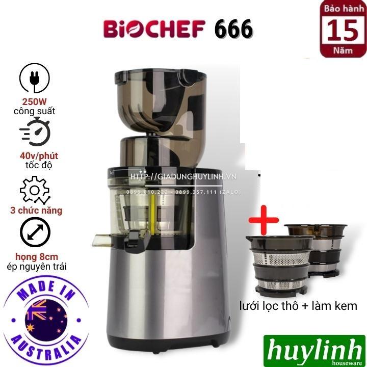 Máy ép trái cây chậm Biochef 666 - Australia - Hàng Chính Hãng