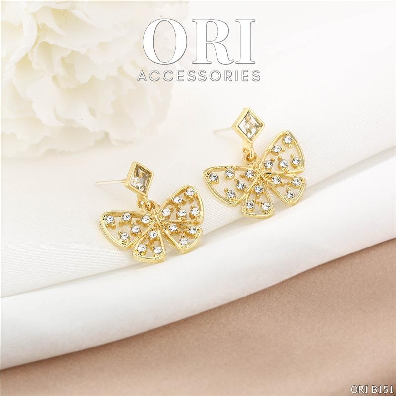 Bông tai nữ Cánh bướm đính đá Angela tinh tế sang trọng ORI ACCESSORIES B151