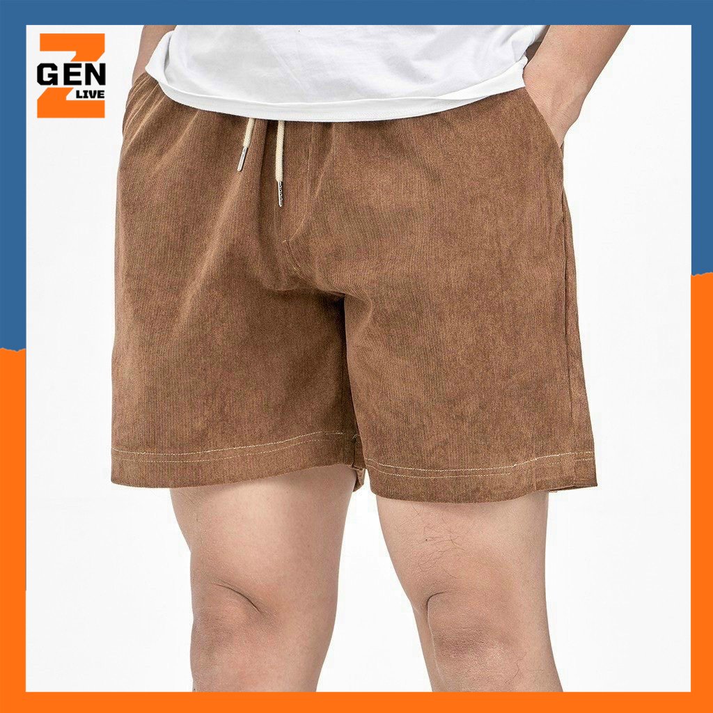 Quần short nhung nam thời trang unisex phong cách GENZ - LZ FASHION - LZTP013