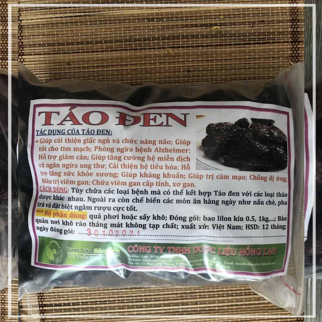 1kg Quả Táo Đen (Đại Táo) sấy khô loại 1