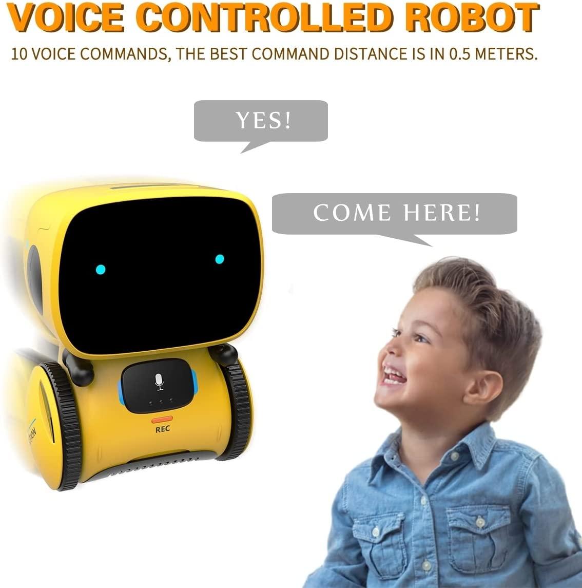 Đồ chơi robot dành cho bé trai và bé gái, đối tác thông minh và giáo viên thông minh với điều khiển giọng nói