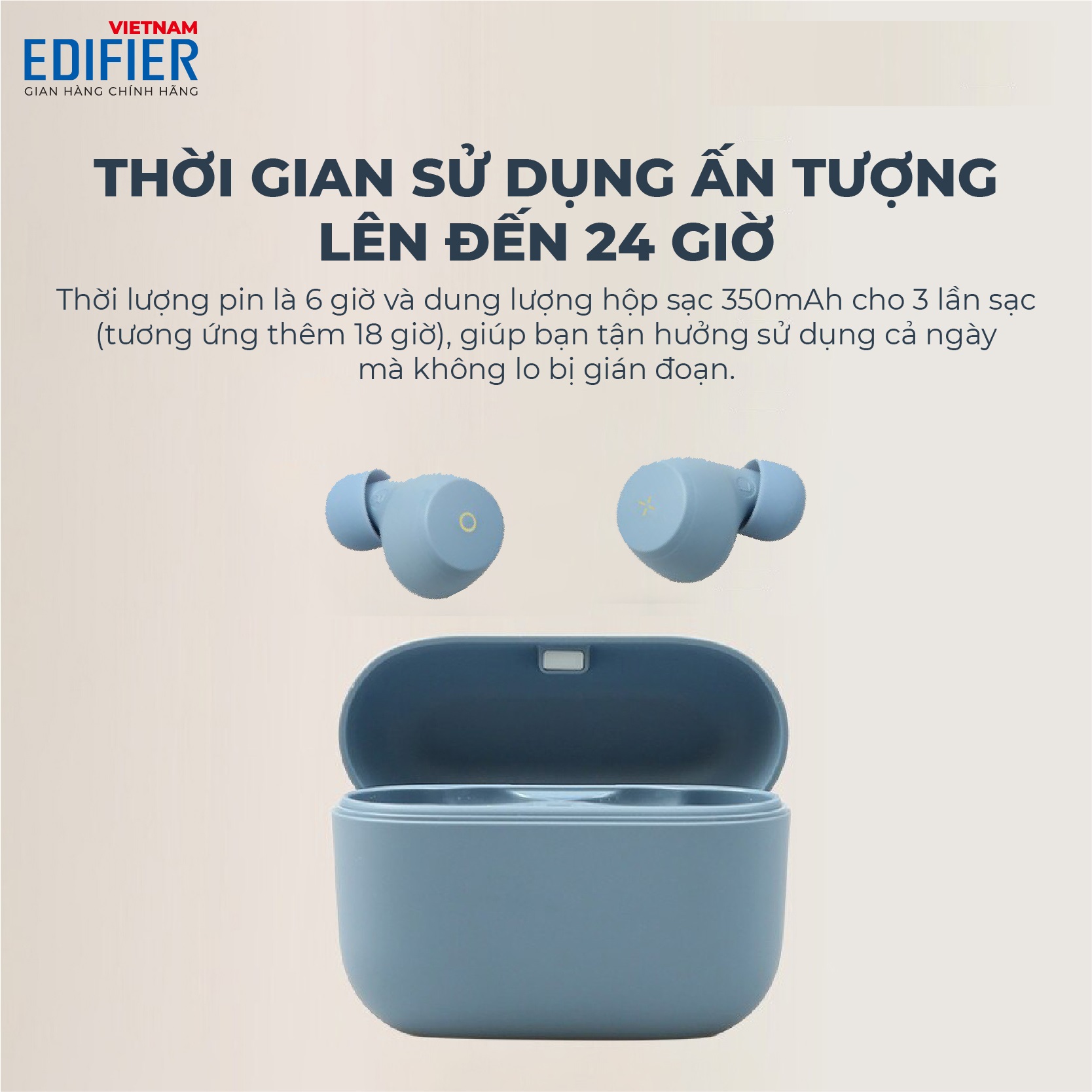 Tai nghe Bluetooth 5.0 EDIFIER X3 To-U Âm thanh Stereo - Chống nước IPX5 - Hàng chính hãng