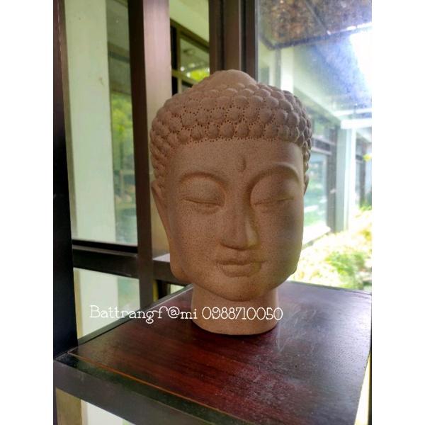 Tượng đầu Phật sứ Bát Tràng Decor cao cấp, cao 30,ngang 20cm