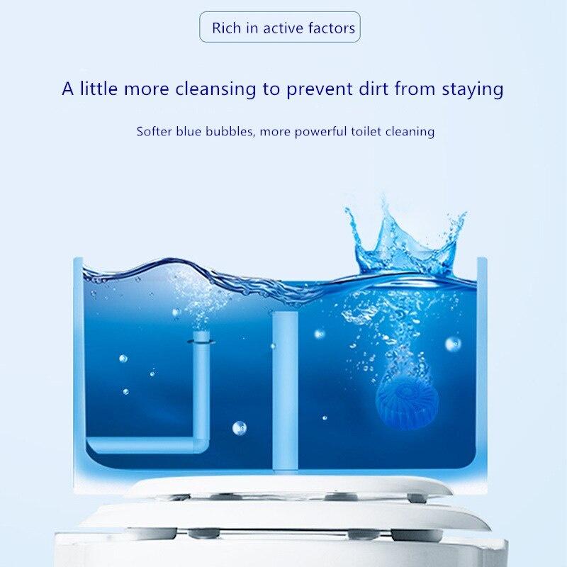 10Pcs Automatic Flush Blue Bubble Toilet Cleaner Toilet Deodorization Cleaning Household Chemicals for Bathroom Restroom Cleaner