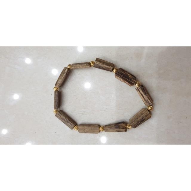 Vòng trầm hương thiên nhiên hạt đốt trúc tự nhiên
