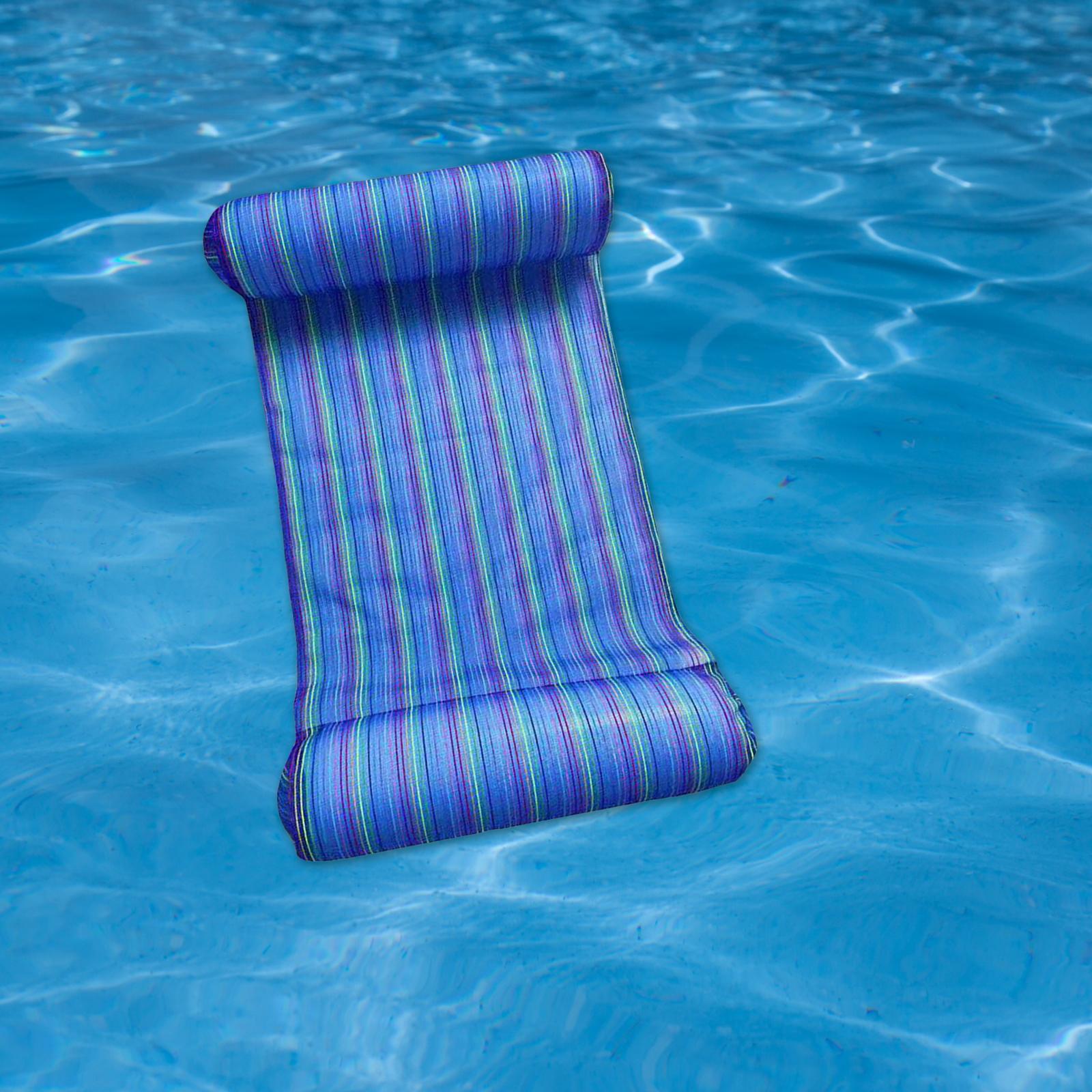 Water Hammock Pool Floating Chair Party Travel Lounge Bed Fun Toy Blue