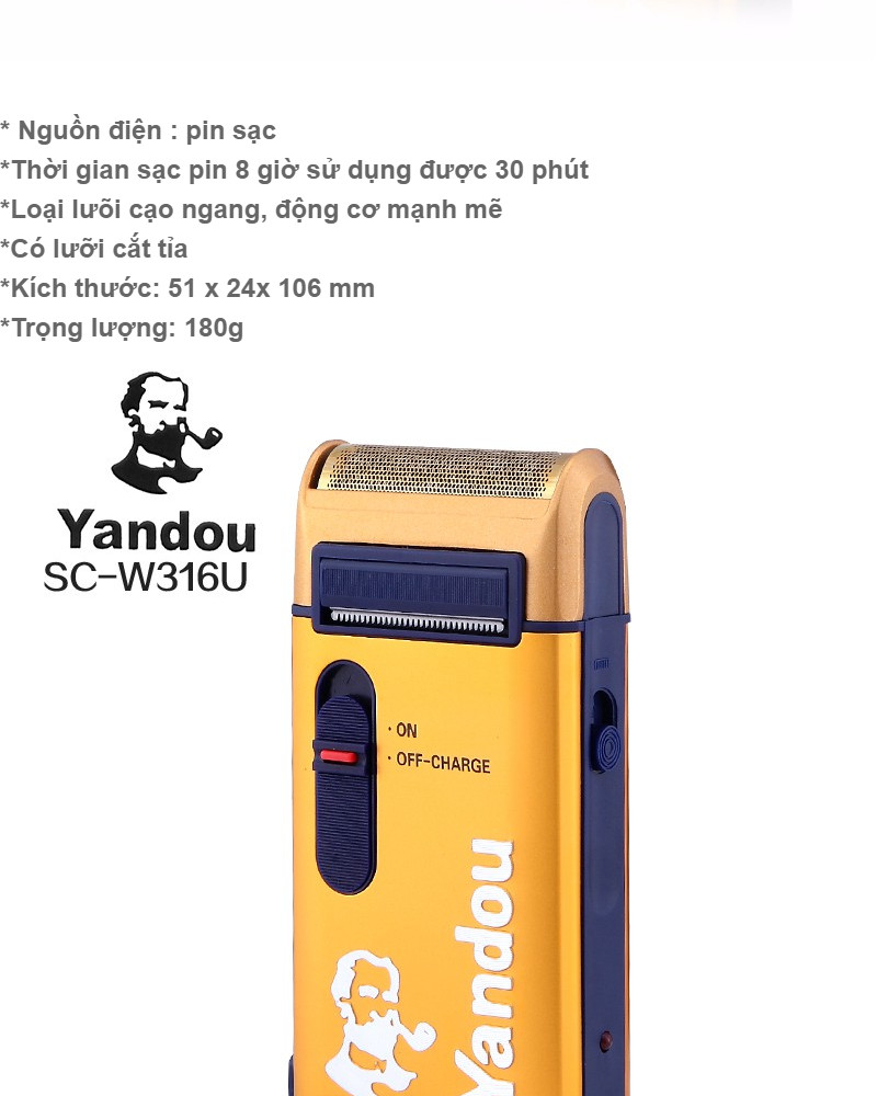 Máy Cạo Râu Mạnh Mẽ Tiện Dụng Phong Cách SCW316U