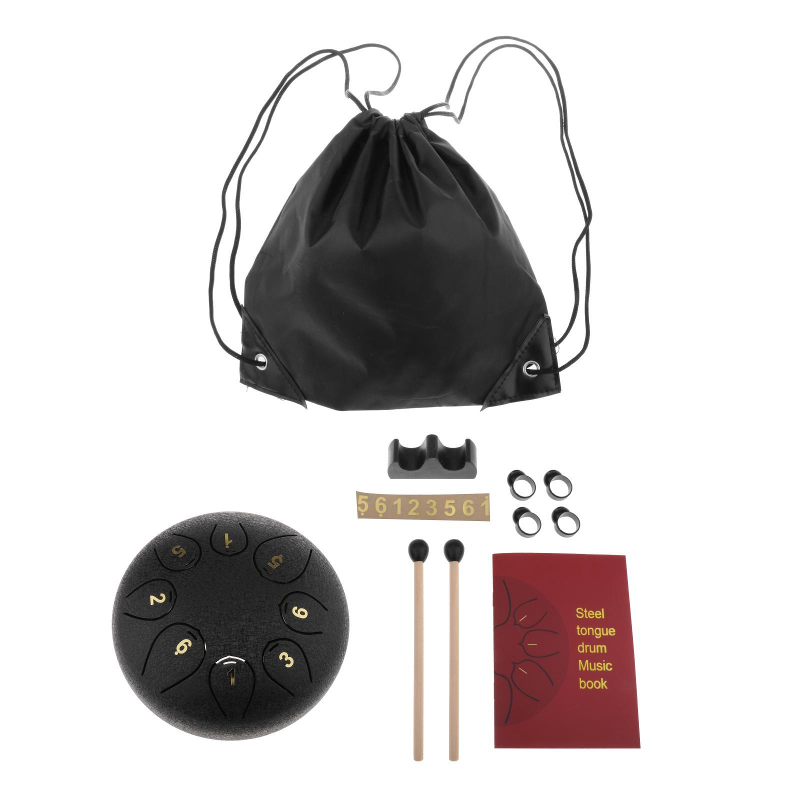 8 Tone 6in Tongue Drum Standard C Key Hand Pan Drum Mallets