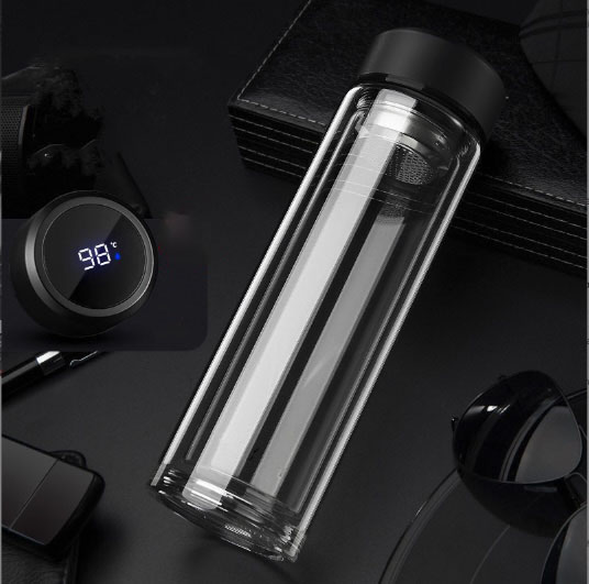 Bình trà thông Minh 2 Lớp có hiển thị nhiệt độ Gentle Digi Black