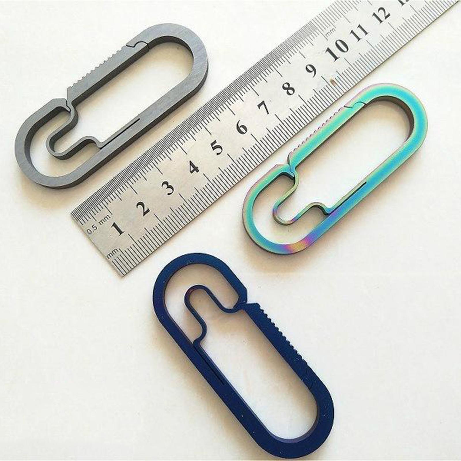 Titanium Outdoor Camping Carabiner Keychain Buckle Snap Hook 7cm Silver